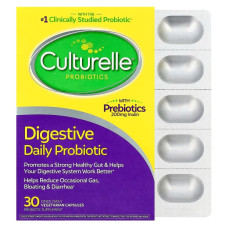 Пробіотик для травлення, Digestive Health Probiotic Culturelle, 30 капсул