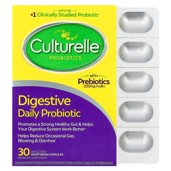 Пробіотик для здоров'я травної системи, Digestive Health Probiotic, Culturelle, 30 капсул