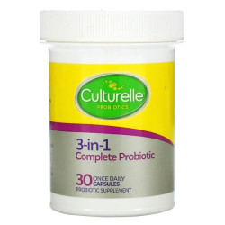 Пробіотик з омега-3, Culturelle Complete Probiotic with Omega 3s 3-in-1, 30 капсул, 1 на день