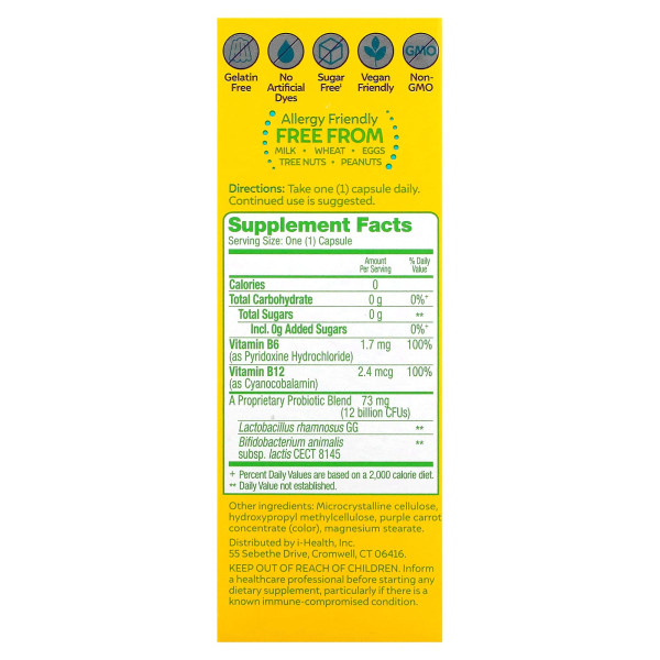 Пробіотики для здорового метаболізму та корекції ваги, 12 млрд КУО, Probiotics, Metabolism + Weight Management, Culturelle, 30 вегетаріанських капсул