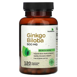 Гинкго билоба 500 мг, FutureBiotics Ginkgo Biloba, 120 вегетарианских капсул (250 мг на капсулу)