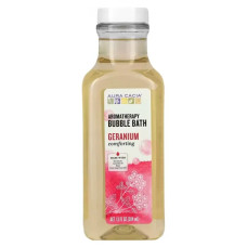 Пена для ванны, Aura Cacia Bubble Bath, ароматерапевтическая, успокаивающая герань, 384 мл.