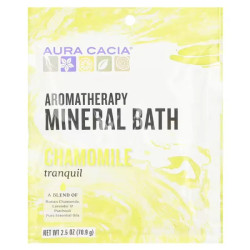 Сіль для ванни для ароматерапії, Aura Cacia Aromatherapy Mineral Bath, заспокійлива ромашка, 70,9 г