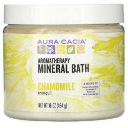 Сіль для ванни з ефірними оліями, заспокійлива ромашка, Aura Cacia Mineral Bath, 454 г