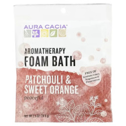 Пена для ванн (пачула и апельсин), Aura Cacia Foam Bath, ароматерапевтическая, 70.9 г
