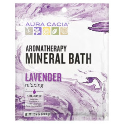 Релаксуюча піна для ванни з лавандою, Aura Cacia Mineral Bath, ароматерапевтична, 70,9 г.