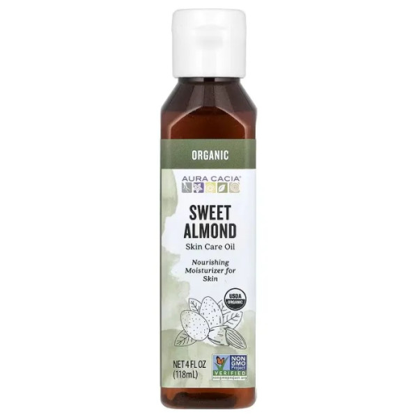 Олія для шкіри з мигдалем, Skin Care Oil, Aura Cacia, органічна, 118 мл