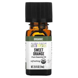 Апельсинове масло, Aura Cacia Sweet Orange Oil, органічне, чисте, ефірне, 7,4 мл.