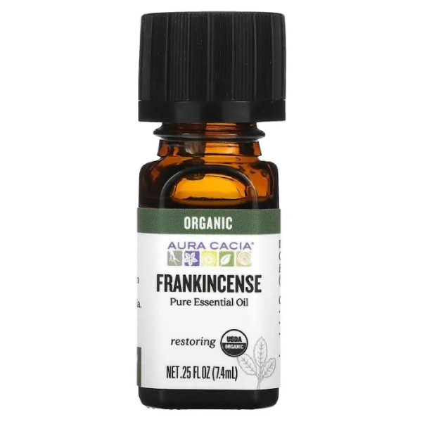 Олія ладану, Essential Oil Frankincense, Aura Cacia, органік, чиста, ефірна, 7,4 мл