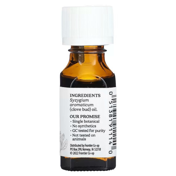 Олія гвоздики, Oil Clove Bud, Aura Cacia, чиста, ефірна, з бутонів, 15 мл