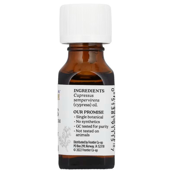 Олія кипарису, Essential Oil Cypress, Aura Cacia, 100% чиста, ефірна, 15 мл