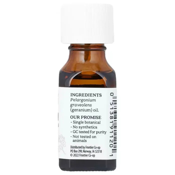 Олія герані, Geranium Oil, Aura Cacia, Pure Essential Oil, 100% чиста, ефірна, 15 мл
