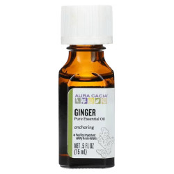 Имбирное масло, Aura Cacia Oil Ginger, чистое эфирное, 15 мл