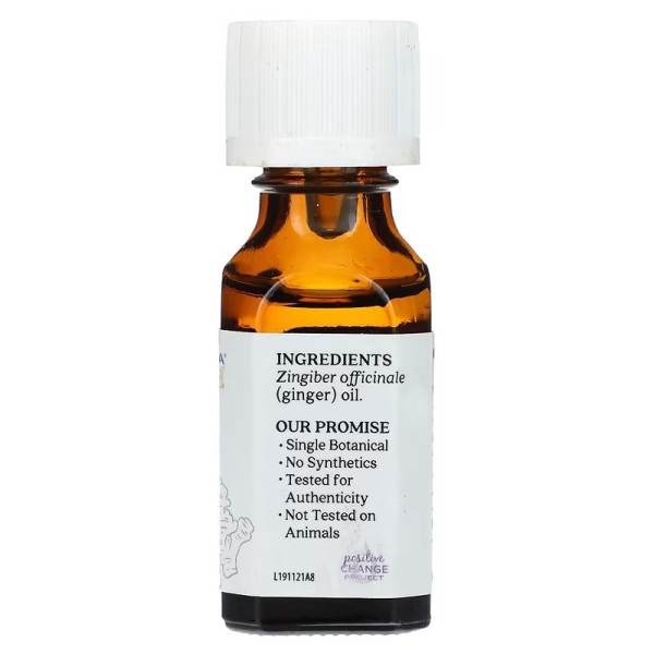 Олія імбиру, Oil Ginger, Aura Cacia, Pure Essential Oil, чиста, ефірна, 15 мл