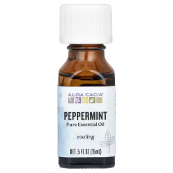 Масло перцевої м'яти, Aura Cacia Oil Peppermint, чисте ефірне масло, 15 мл.