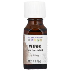 Масло ветивера 15 мл, Aura Cacia Essential Oil Vetiver, чисте ефірне