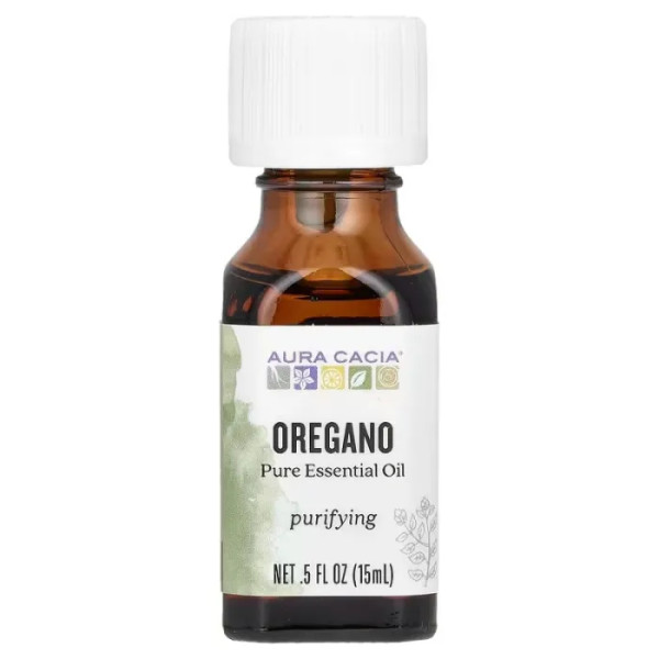 Масло орегано, Oregano Essential Oil, Aura Cacia, Pure Essential Oil, 100% чистое, эфирное, 15 мл