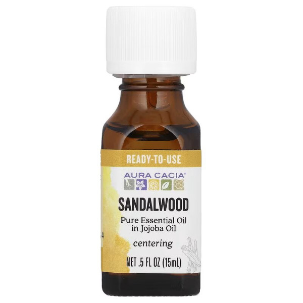 Сандалове дерево в маслі жожоба (Sandalwood), Aura Cacia, 15 мл