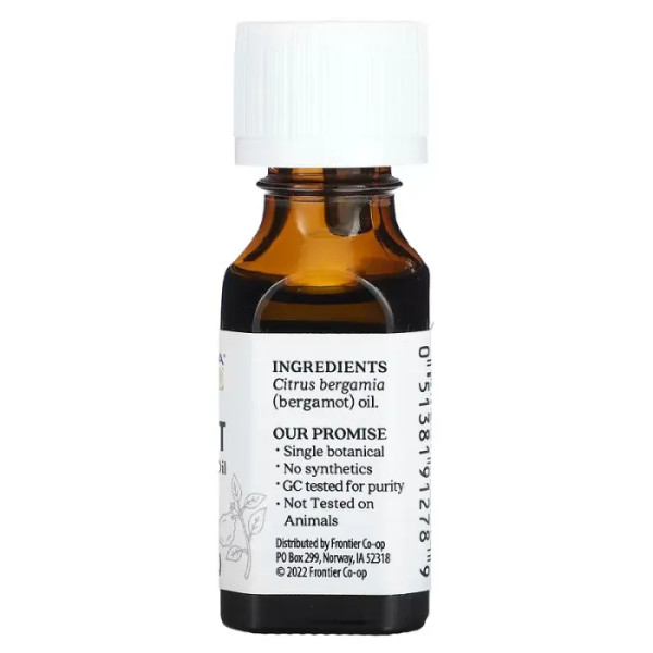 Олія бергамота, Bergamot Oil, Aura Cacia, Pure Essential Oil, чиста, ефірна, 15 мл