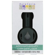 Автомобільний дифузор для ароматерапії, Aura Cacia Aromatherapy Car Diffuser, 1 дифузор 5 змінних подушечок