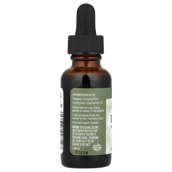 Масло таману для ухода за кожей, Tamanu Oil, Aura Cacia, питательное, органик, 30 мл