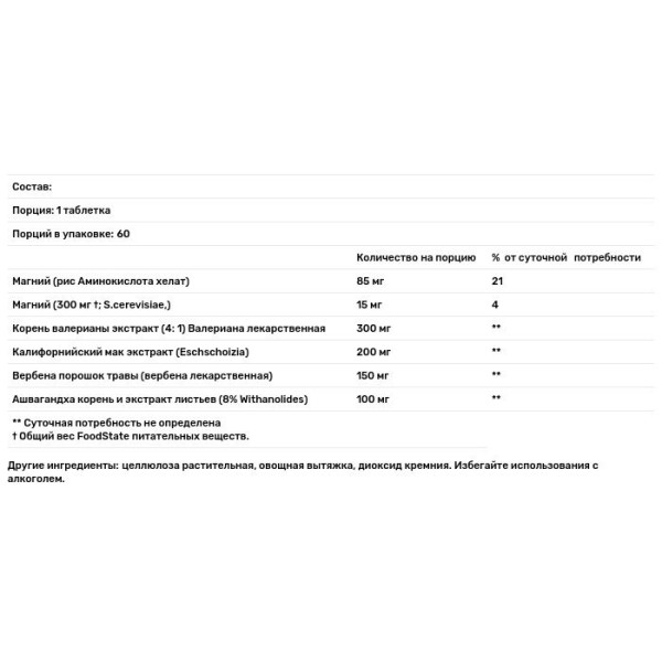 Здоровый сон, Dream Release, MegaFood, 60 таблеток