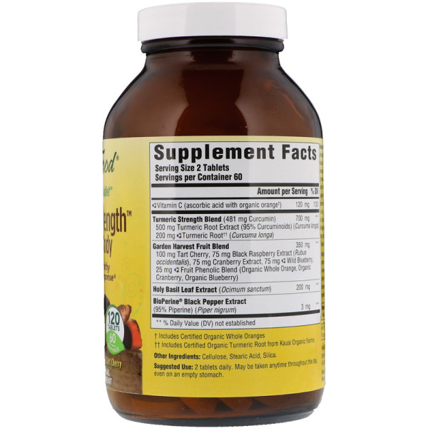 Куркумін, Turmeric, MegaFood, для всього організму, 120 таблеток