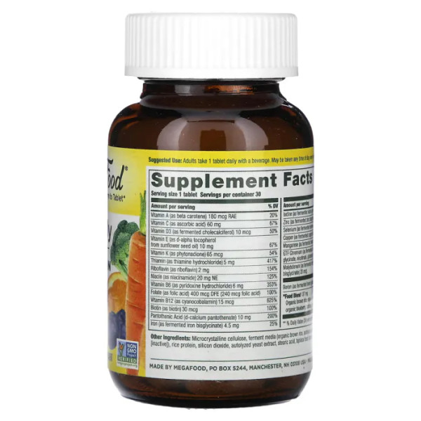 Мультивітаміни, One Daily, MegaFood, 1 в день, 30 таблеток