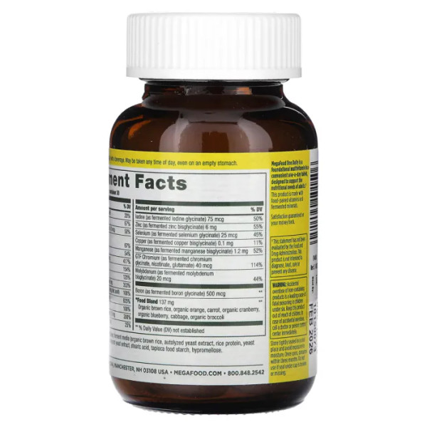 Мультивітаміни, One Daily, MegaFood, 1 в день, 30 таблеток