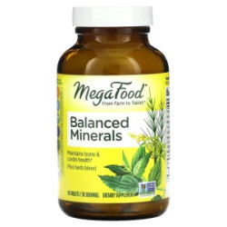 Мінерали, MegaFood Balanced Minerals, 90 таблеток