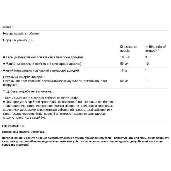 Кальцій і магній, Calcium & Magnesium, MegaFood, 60 таблеток