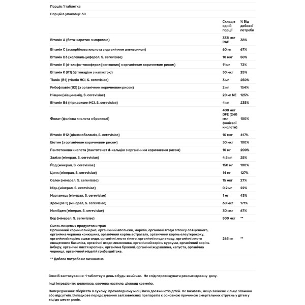 Вітаміни для жінок, Women Over 40, Mega Food, 40+, 1 в день, 30 таблеток