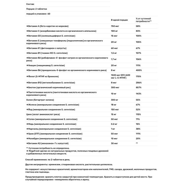 Вітаміни для вагітних 2, Baby & Me 2, MegaFood, 120 таблеток