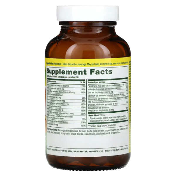 Мультивітаміни для чоловіків 55+, Men Over 55, MegaFood, 1 в день, 90 таблеток