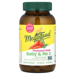 Мультивітаміни для жінок після пологів, MegaFood Baby & Me 2, 120 таблеток