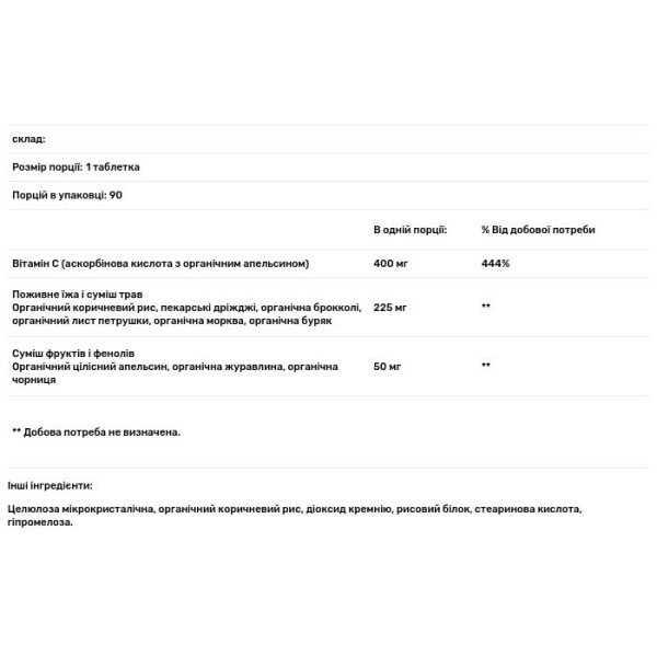 Вітамін C-400, Ultra C-400, MegaFood, 90 таблеток