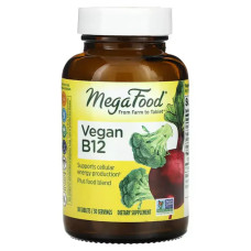Вітамін В12 30 мкг, MegaFood Vegan B12, жувальні таблетки