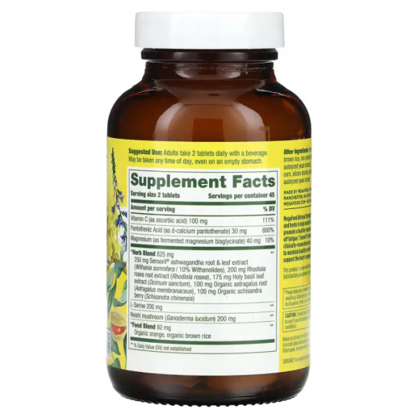 Поддержка надпочечников, Adrenal Strength, MegaFood, 90 таблеток