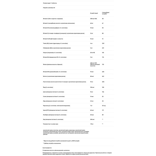 Мультивітамінний комплекс для чоловіків 40+, Men One Daily, Innate Response Formulas, без заліза, 60 таблеток