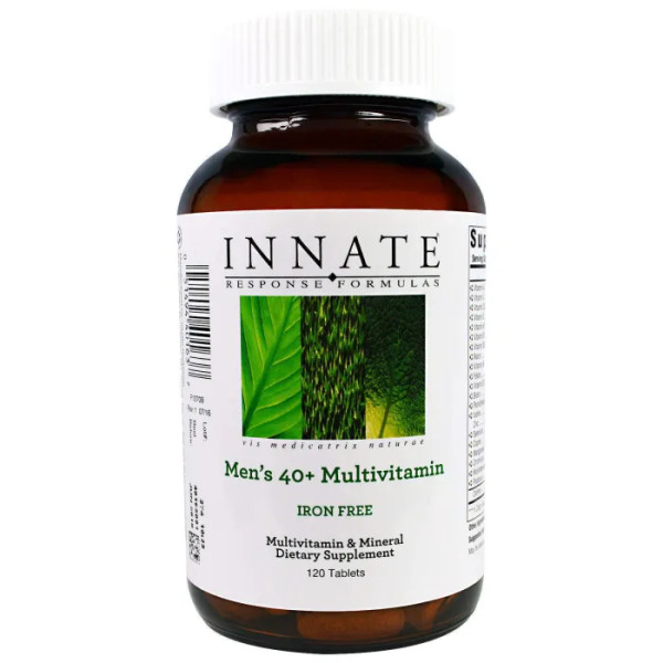 Мультивітамінний комплекс для чоловіків 40+, без заліза, Men's 40+ Multivitamins, Innate Response Formulas, 120 таблеток