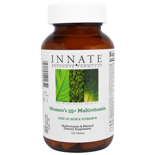 Мультивитамины для женщин 55+, Women's 55+ Multivitamin, Innate Response Formulas, без железа и витамина К, 120 таблеток