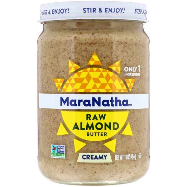 Мигдальне крем-масло, Almond Butter, MaraNatha, сирої, 454 м