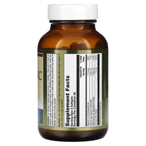 Кальцій, магній, цинк, вітамін D3, Cal-Mag-Zinc with Vitamin D, LifeTime Vitamins, 90 гелевих капсул