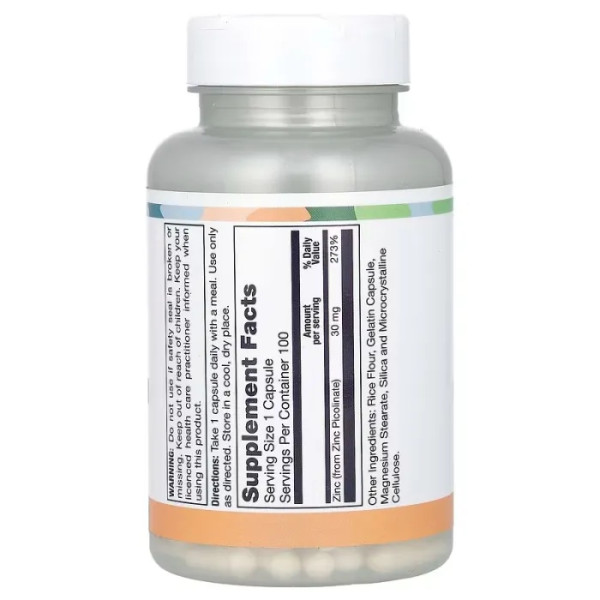 Цинк піколінат, Zinc Picolinate, LifeTime Vitamins, підтримка імунітету, 30 мг, 100 капсул