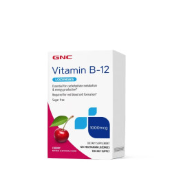 Витамин B12 1000 мкг, вкус вишня, GNC Vitamin B-12, 120 вегетарианских пастилок
