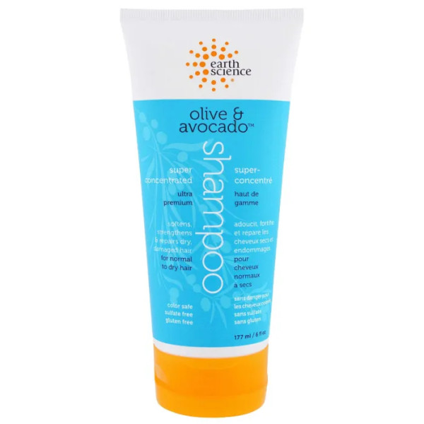 Шампунь-кондиціонер, Shampoo, Earth Science, супер концентрований, оливки і авокадо, 170 г