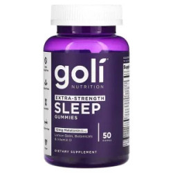 Підтримка сну, Sleep Goli Nutrition, підвищена сила, 50 жувальних мармеладок
