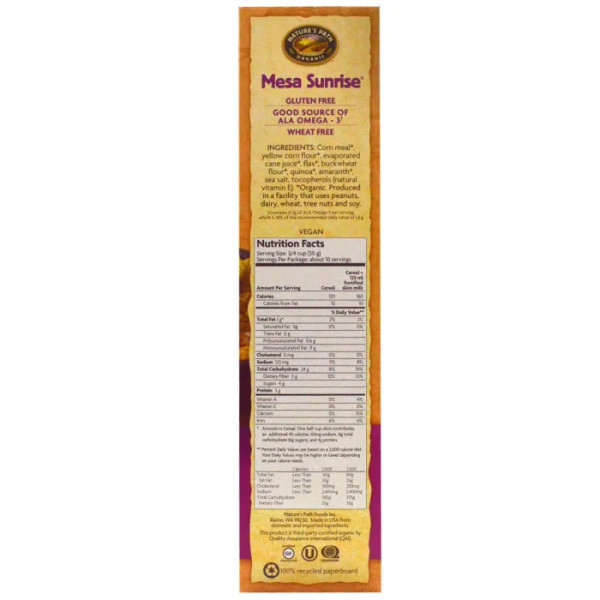 Зернові пластівці без глютену, Mesa Sunrise, органік, Nature's Path, 300 г