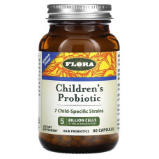 Пробіотик для дітей, Children's Probiotic Flora, 60 капсул
