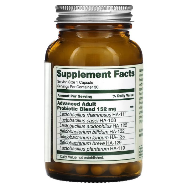 Пробіотики, Adult's Probiotic, Flora, для дорослих, покращений, 34 млрд клітин, Probiotic, 30 капсул